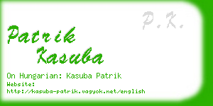 patrik kasuba business card